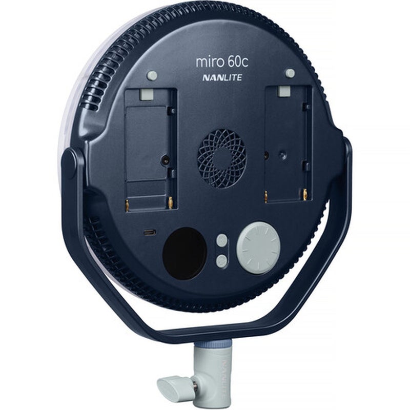 Nanlite miro 60c RGB Round LED Light Panel (Midnight Blue) - Image 3