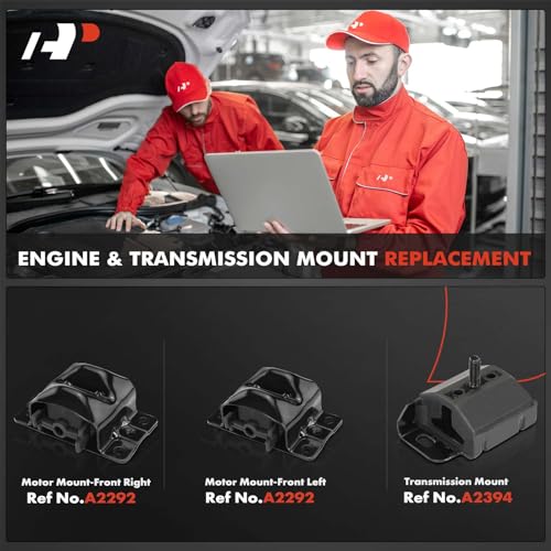 A-Premium 3PCS Engine Motor Mount and Transmission Mount Set Compatible with Chevrolet Camaro 1982-1992 5.0L & Pontiac Firebird 1988-1992 5.0L 5.7L, Replace# 7201-1502, 1258670 - Image 2