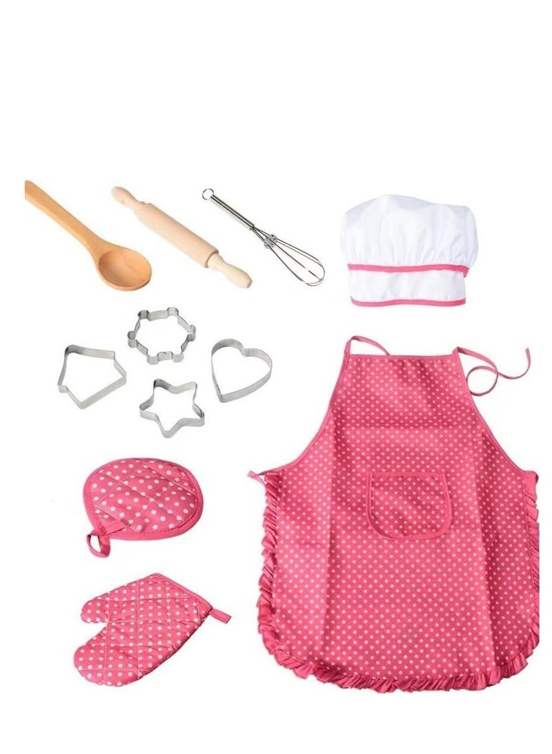 Baking toys children's play house apron set kitchen apron baking tools cake baking sets - Image 1