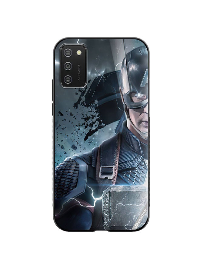 VR CREATIVE Protective Case Cover For Samsung Galaxy A03s Captain America Design Multicolour - Image 1