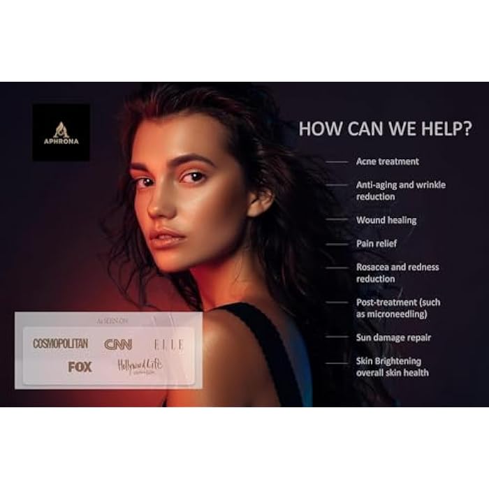 Aphrona FDA cleared LED Facial Skin Care Mask MOONLIGHT PRO 7 Color Treatment Photon Mask (White) - Image 5