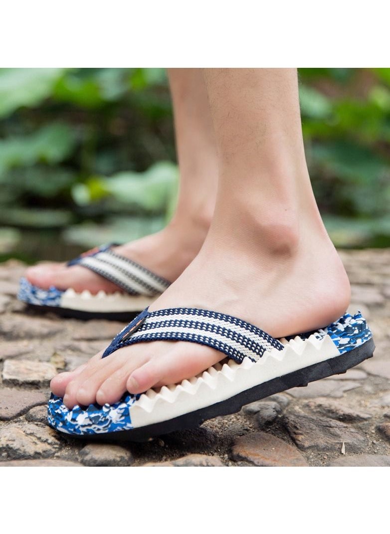 Loquat - Men's Non Slip Flip-flops Sandals Blue - Image 1