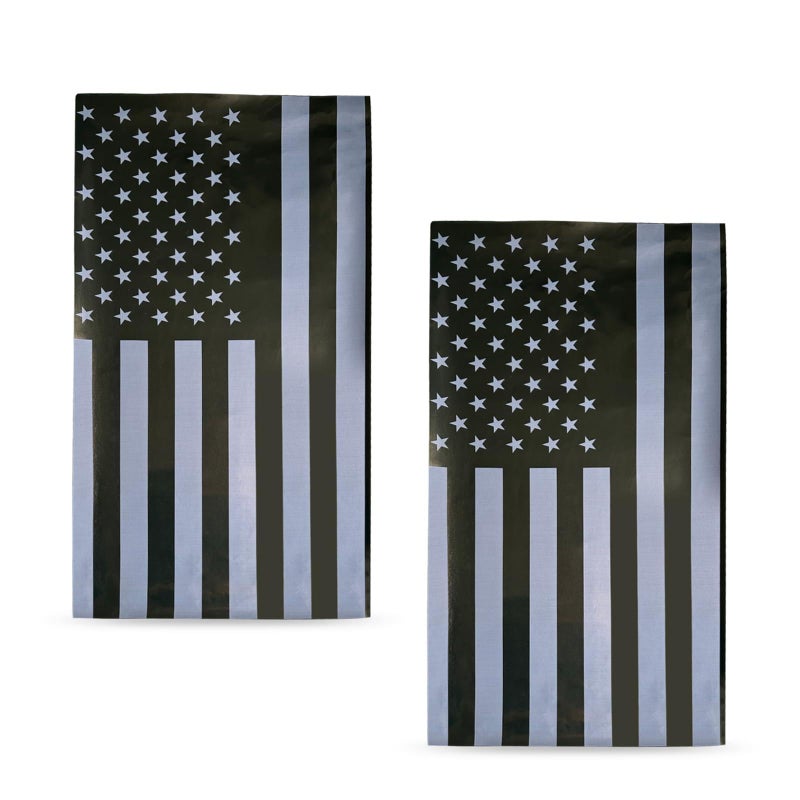 yorpyep 2 PCS Car B Pillar Stickers Aged American Flag Patriotic Decal Waterproof Scratchcovering Trim Decoration Universal Selfadhesive Protective Film for Car Door Window Pillar Black - Image 3