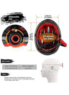 Bicycle helmet, portable multifunctional protective helmet with warning lights and detachable sun visor, suitable for male and female cycling, skateboarding, black - pzsku/Z4474311B388C73B809ADZ/45/_/1739327017/b66aac40-35fd-4cfc-8cf8-4c843b2f7389