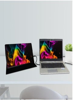 Generic 15.6'' Portable Monitor, 1080P FHD Plug&Play Travel Laptop Monitor w/Smart Cover, USB-C HDR Portable Second Computer Display, Portable Game External Screen for PC Phone Mac Xbox PS4/5 Switch  - Image 3