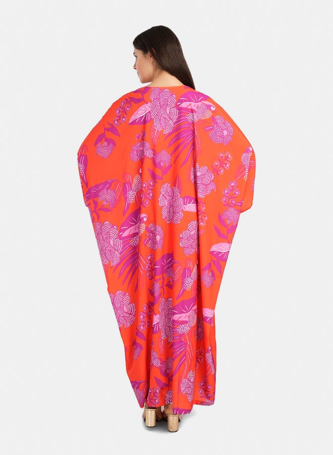 Carina Floral Poncho Dress  - Image 1