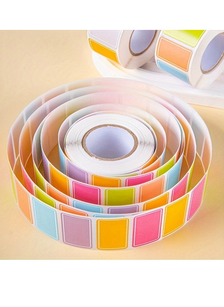 1 roll of 500 waterproof color coded index labels - bright and durable adhesive labels for organizing, labeling, and personalized name tags