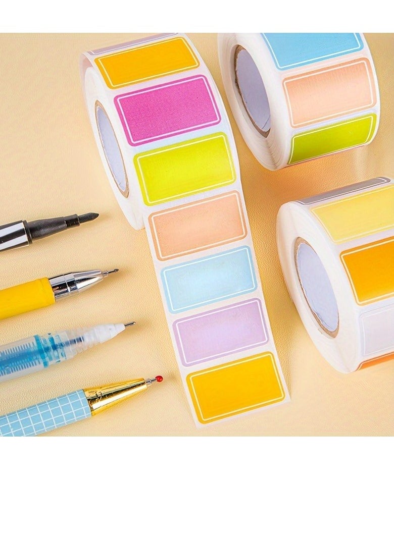 1 roll of 500 waterproof color coded index labels - bright and durable adhesive labels for organizing, labeling, and personalized name tags