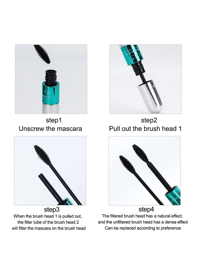 Naseny 2in1 Vibely Mascara Waterproof Black Volume And Length,Thrive Cosmetics Liquid Mascara Lash Extensions Creat Thickening And Lengthening Eyelashes,Smudge-Proof Non Clumping Long Lasting Eye Make - Image 4