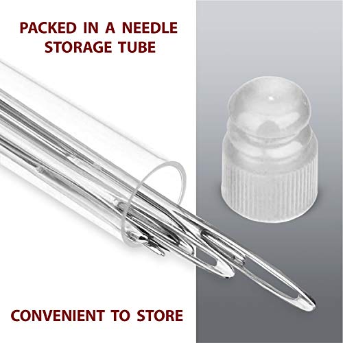 ZP Crafts Big Eye Embroidery Needles for Hand Sewing - Four Sizes Set of 28 Large Eye Sewing Needles in Storage Tube - Image 5
