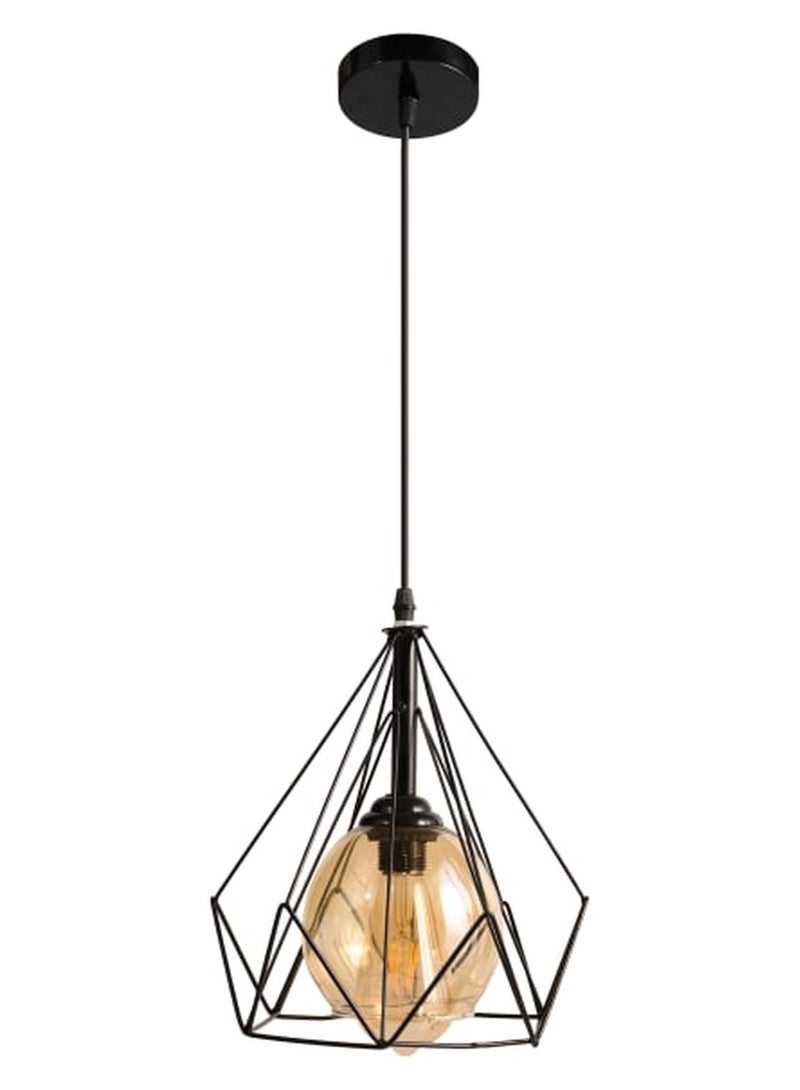 Modern And Distinctive Single Pendant | modern decorative LED E27 pendant light ceiling lamp hanging | suitable for any room | Color: Black | Size: 70x21x21 cm