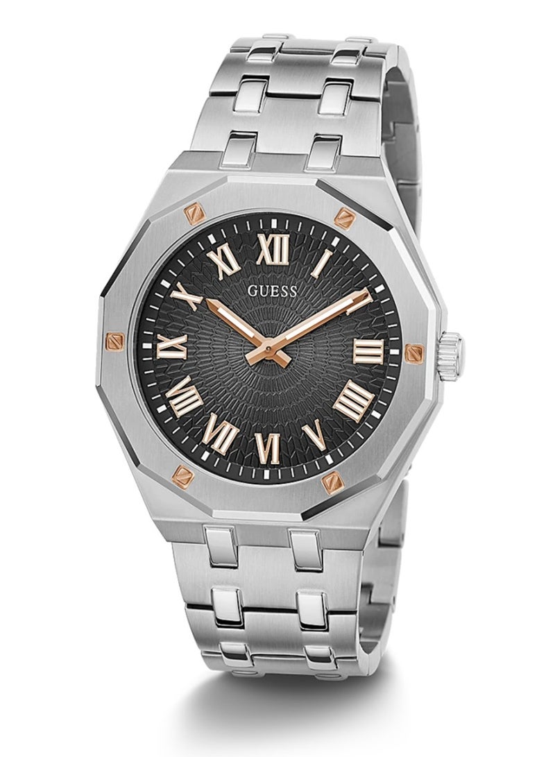 GUESS Asset Men's Silver Case Silver Tone Stainless Steel Watch GW0575G1 - Image 5