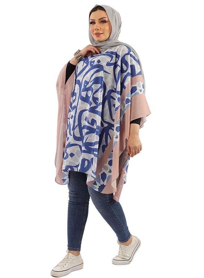 Zmurud "Chiffon Poncho - Printed "  - Image 2