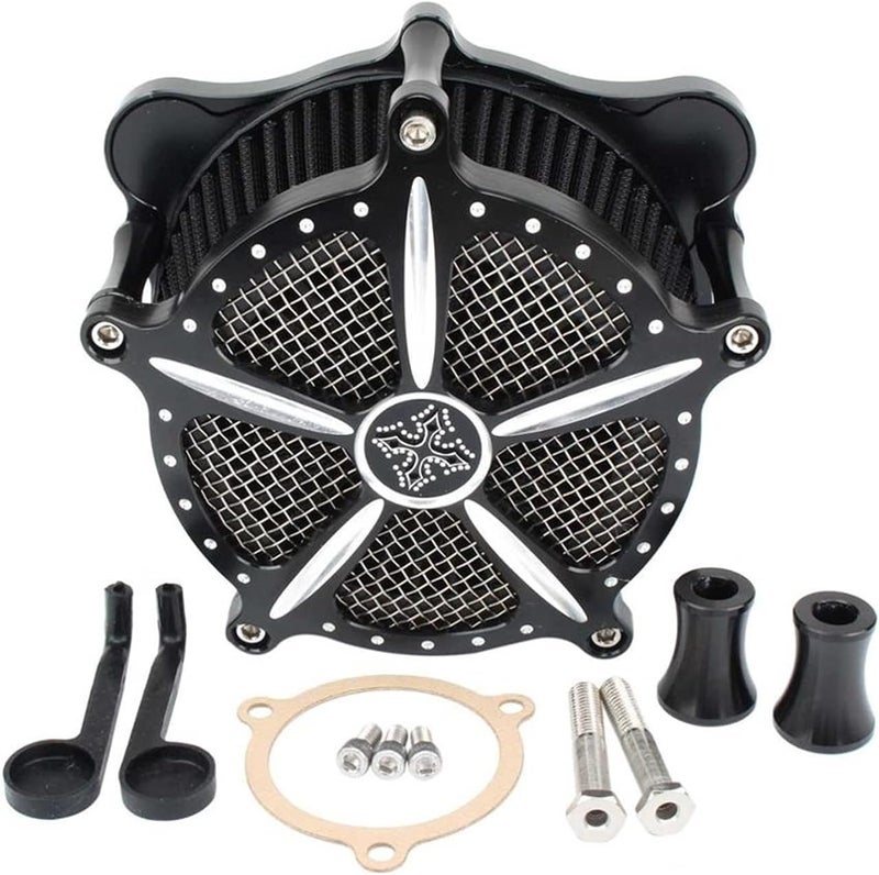 Wivplex Black Contrast Cut Motorcycle Air Cleaner Filter - Image 1