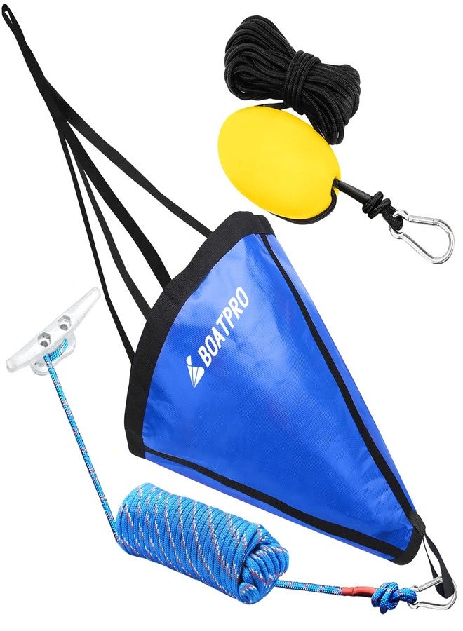 BOATPRO Drift Sock with Harness and Buoy Drift Anchor Kit for Fishing Boat/Kayak/Pontoon - Image 1