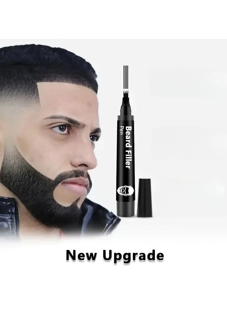 East Moon Men Beard Filling Pen Kit, Beard Pencil Filler With Hair Brush Long Lasting Waterproof Beard Pen  - Image 3