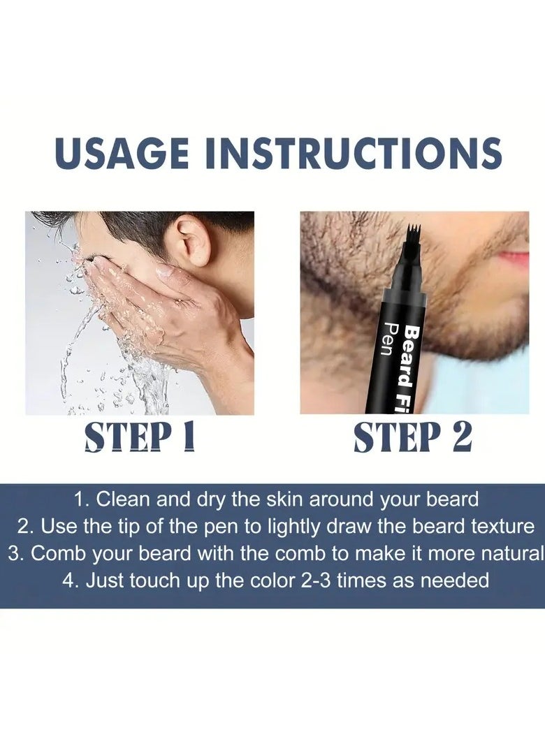 Men Beard Filling Pen Kit, Beard Pencil Filler With Hair Brush Long Lasting Waterproof Beard Pen - pzsku/Z4474C3B6EFDF9367C6D7Z/45/_/1714370616/47159e46-4afc-4a76-a1c5-68ece62704f1