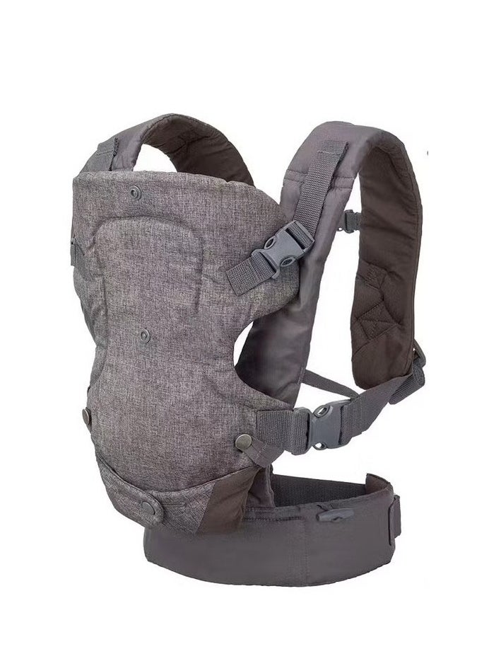 Flushrenic 4-in-1 Baby Carrier - Ergonomic, convertible, front-facing and rear-facing baby carrier, suitable for newborns to toddlers weighing 8-32 pounds, dark grey  - Image 1