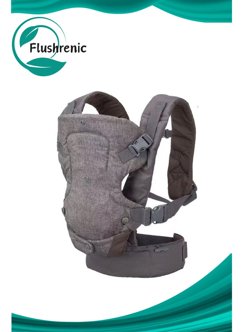 Flushrenic Four in one baby carrier - ergonomic, convertible, forward and backward baby carrier, suitable for newborns to toddlers weighing 8-32 pounds - Image 1