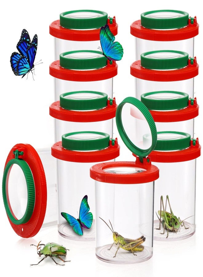 Coloch Set of 10 Insert Bug Viewer for Kids, Magnifying Insect Box, Bug Magnifier Container Critter Insect Bug Cage Bug Jar Bug Viewer Collecting Kit Bug Catcher Set - Image 1