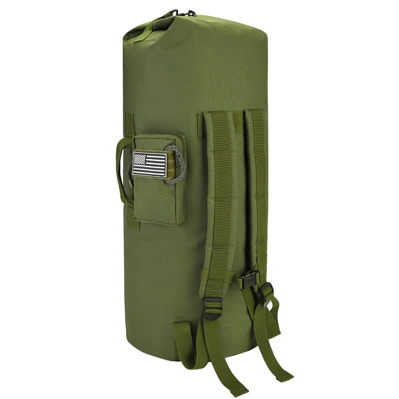 MOZETO Military Duffle Bag, 110L Extra Large Sea Bag with Backpack Straps Heavy Duty Army Duffle Bag for Camp, College Dorm or Laundry Bag - Image 1