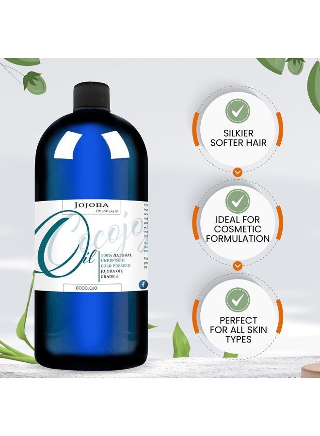 Cocojojo Jojoba Oil Organic, Jojoba Oil for Hair Growth for Skin, Face, 100% Pure Natural, Cold Pressed, Deep Moisturizing Anti-Aging, Essential Oils - 8 Fl Oz - Image 5