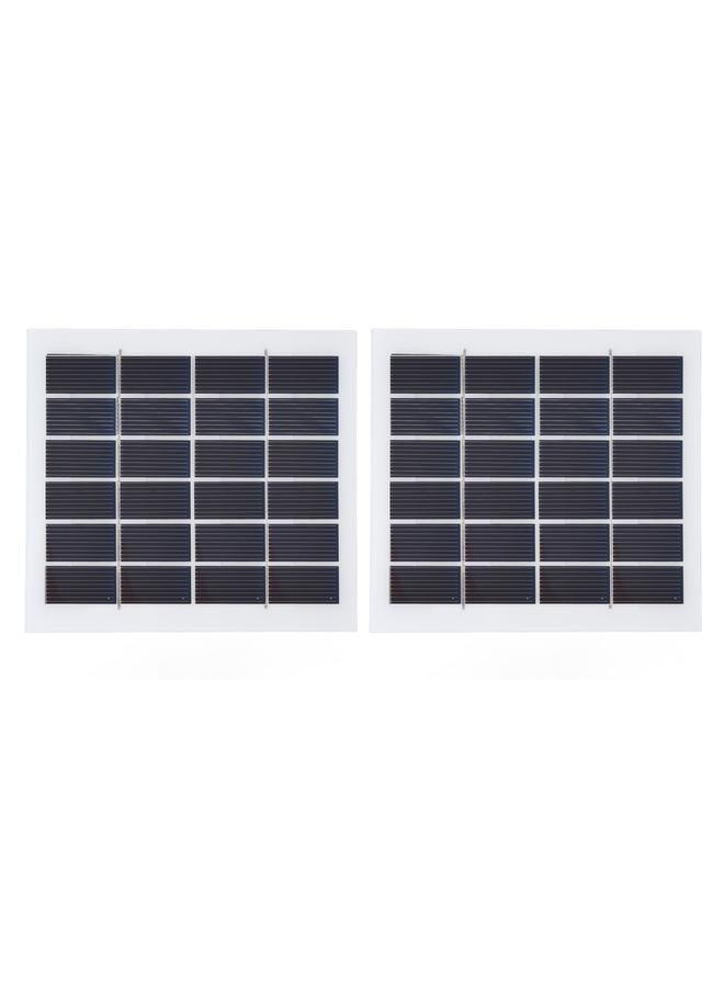 Thoraya 2 Pcs Portable Solar Panel 2W 6V Mini Solar Cells High Conversion Efficiency for Household Lighting System  - Image 1