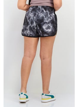Adidas Women Sportswear Fit Training Shorts, Black/Grey Combo  - Image 3