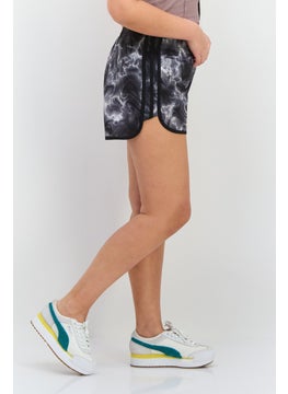 Adidas Women Sportswear Fit Training Shorts, Black/Grey Combo  - Image 2