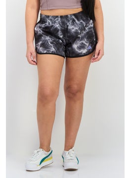 Adidas Women Sportswear Fit Training Shorts, Black/Grey Combo  - Image 1