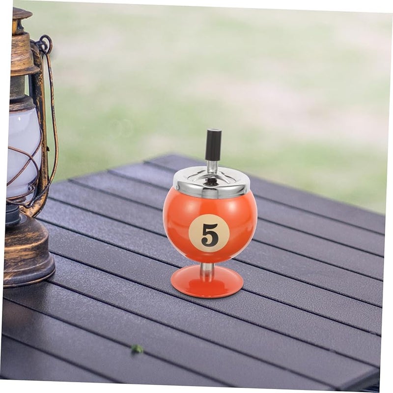 Vintage Metal Ashtray Automatic Extinguishing Windproof Portable For Home Office Bar - Image 5