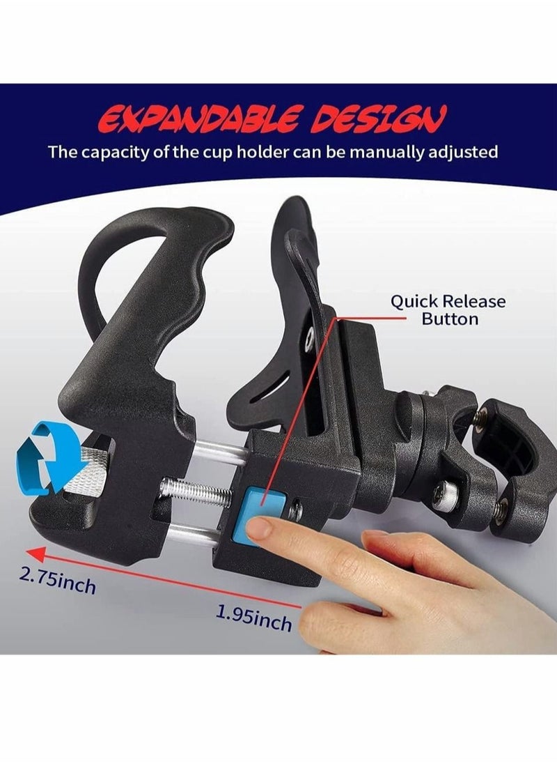 Generic Adjustable Lightweight Bike Water Bottle Holder for 6-7.5 CM Bottles, Perfect for Road & Mountain Bikes, Strong Grip Design, Ideal for Outdoor Cycling, Black  - Image 2