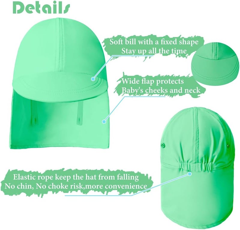 Gifts Treat Kids Legionnaires Hat, UPF 50+ Sun Protection Swim Cap Flap Hat for Kids, Quick Drying Boys Sun Hat with Neck Protection for Beach Seaside Pool… - Image 4