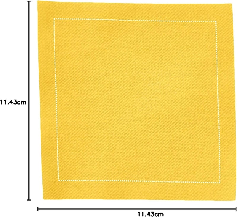 FIVE STAR NAPKINS Five Star Cocktail Napkins, 50 Luxury Cotton Disposable Cocktail Party Napkins, 4.5" x 4.5" for Home Bars, Game Nights, Beverages, Birthdays, Weddings & Holidays, Citron - Image 4