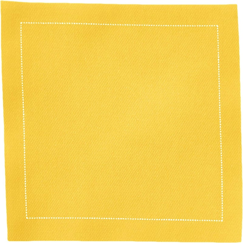 FIVE STAR NAPKINS Five Star Cocktail Napkins, 50 Luxury Cotton Disposable Cocktail Party Napkins, 4.5" x 4.5" for Home Bars, Game Nights, Beverages, Birthdays, Weddings & Holidays, Citron - Image 2