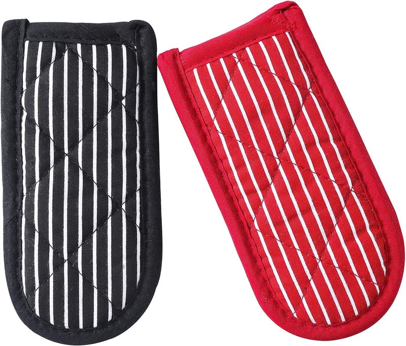 Leadiy Cast Iron Skillet Handle Covers,Pot Handle Covers Heat Resistant,Pot Holders for Kitchen Heat Resistant,Machine Washable Handle Mitts 2 PCS(Striped) - Image 1