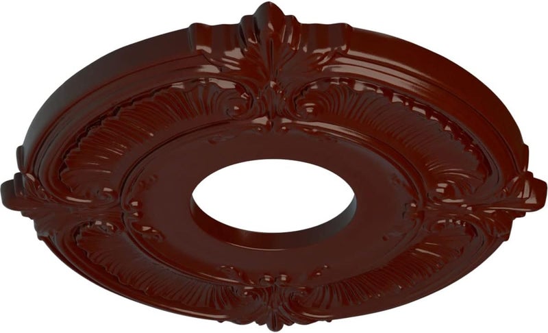 Ekena Millwork CM12ATBMF Attica Ceiling Medallion (Fits Canopies up to 3 1/2"), Hand-Painted Brushed Mahogany - Image 2