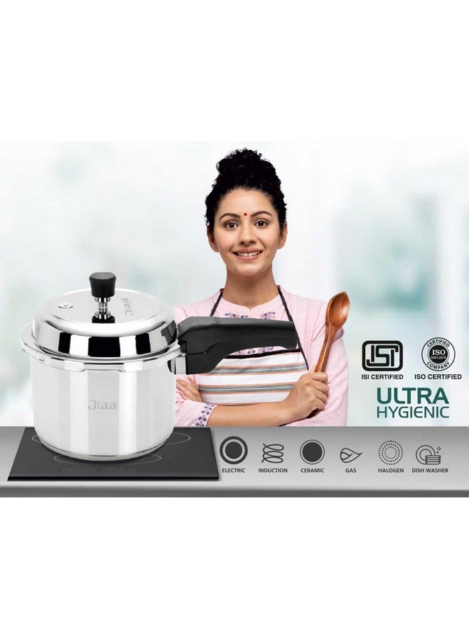 JIAA make life beautiful JIAA SANDWICHPRO Stainless Steel Pressure Cooker 1.5L - Induction & Gas Compatible - Outer Lid with Deep Design to Prevent Spills - Ideal for 1-2 People - ISI Certified - 5-Year Warranty - Silver - Image 5