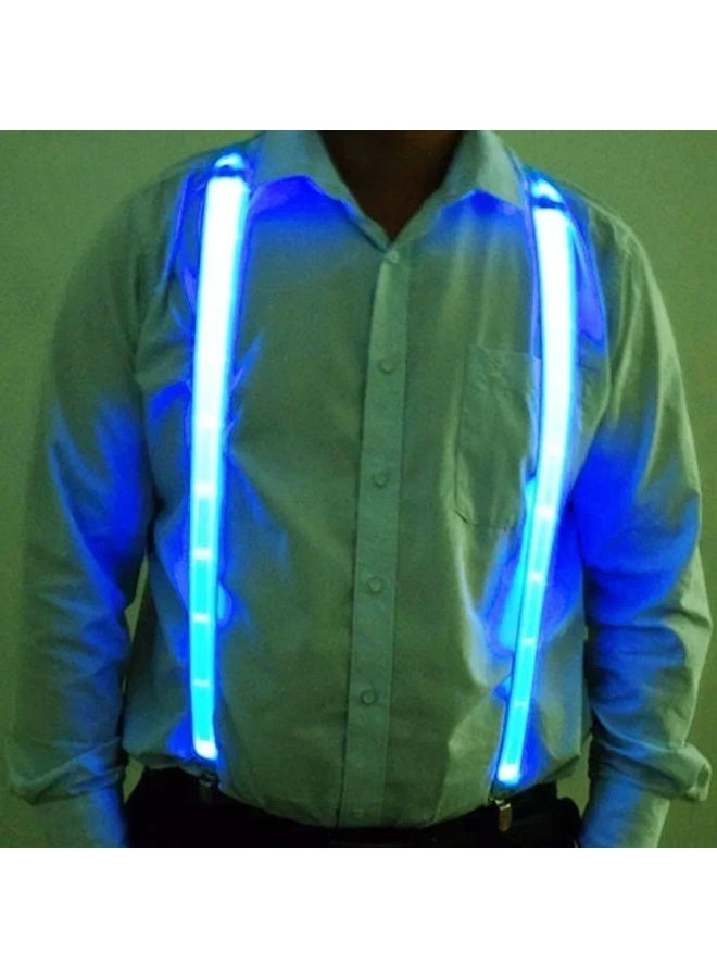 Men's LED Light Up Suspenders, Adjustable Elastic Fabric with Multiple Colors - Image 1