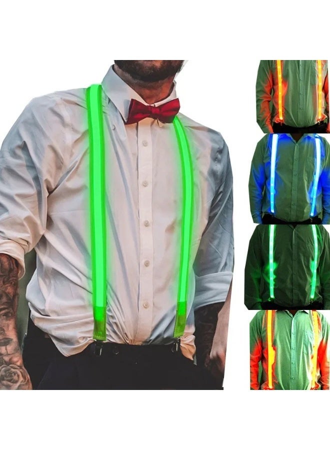 Men's LED Light Up Suspenders, Adjustable Elastic Fabric with Multiple Colors - Image 4