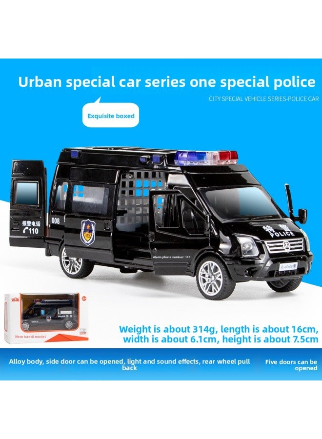 Boxed New Howdy Simulation 1:32 City Special Car Alloy Police Car Model Huili Sound And Light Wholesale Toys