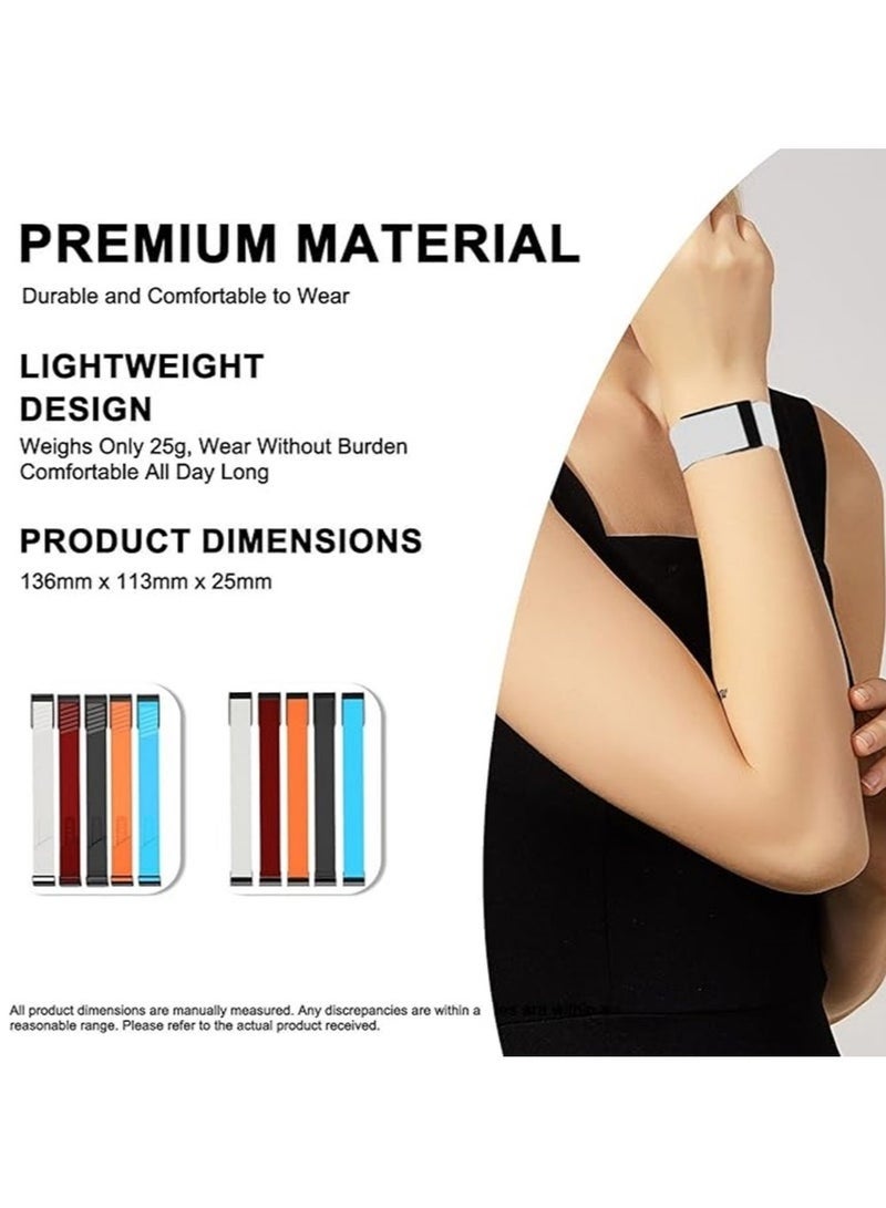 سوار HydroKnit - سوار بديل سريع الجفاف متوافق مع WHOOP 4.0 - حزام بديل أنيق وبأسعار معقولة - حزام قابل للتنفس يشتمل على موصل أسود على شكل حرف U - Image 5