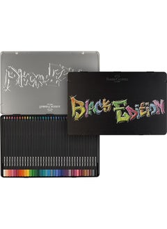 Coloring Pencils Black Edition Tin Of 36 Tin Of 12