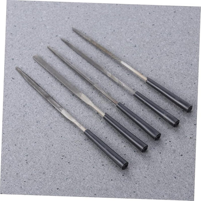 5 Piece Wood File Set With Comfortable Grip Handles For Wood And Plastic - Image 4