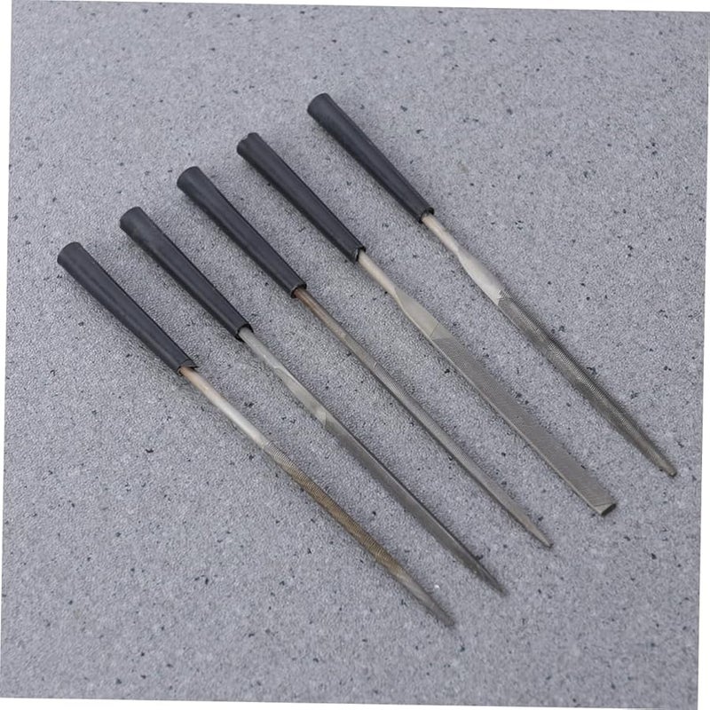 5 Piece Wood File Set With Comfortable Grip Handles For Wood And Plastic - Image 3