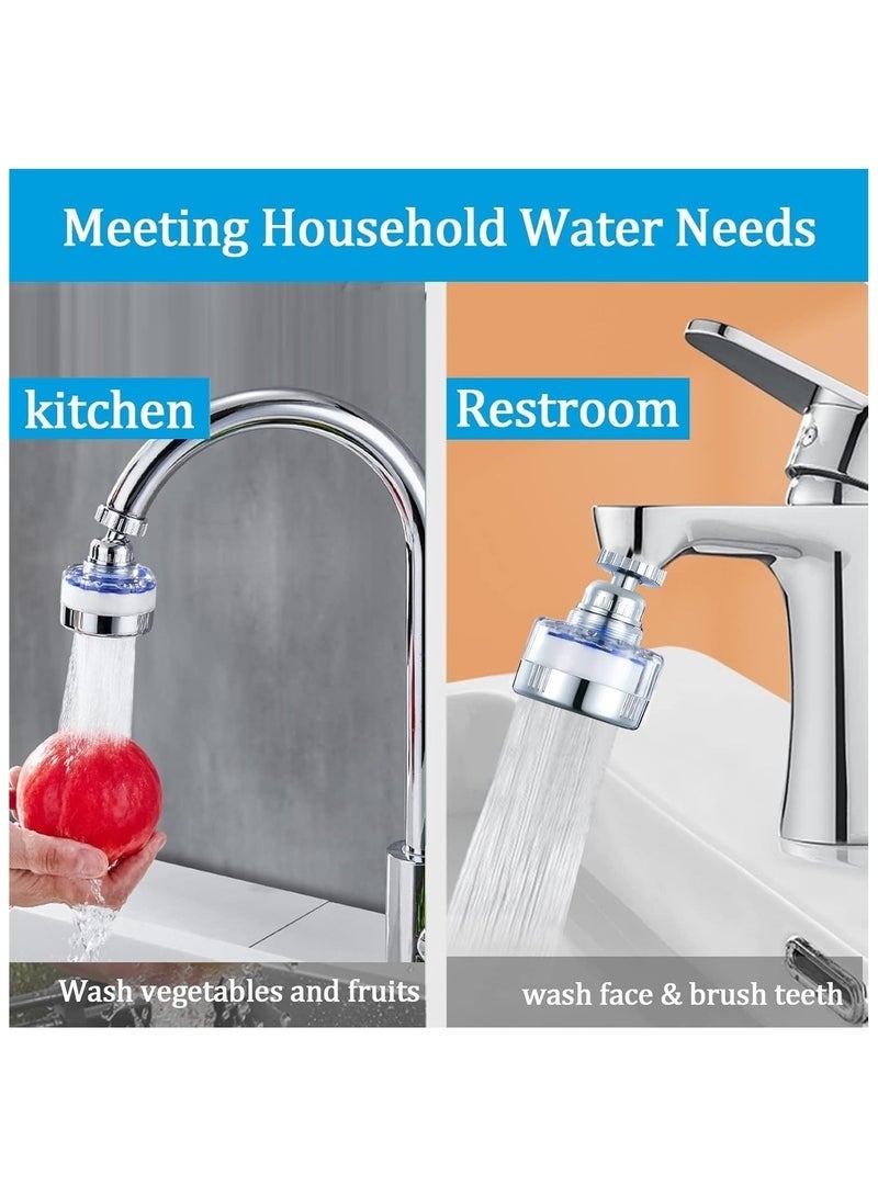 يلا جوي فلتر حوض المطبخ، فلتر حوض حمام عالمي يدور 360 درجة، فلتر مياه صنبور المطبخ - يزيل الكلور والفلورايد والمعادن الثقيلة والماء العسر للمنزل والمطبخ والحمام (مجموعة واحدة) - Image 3