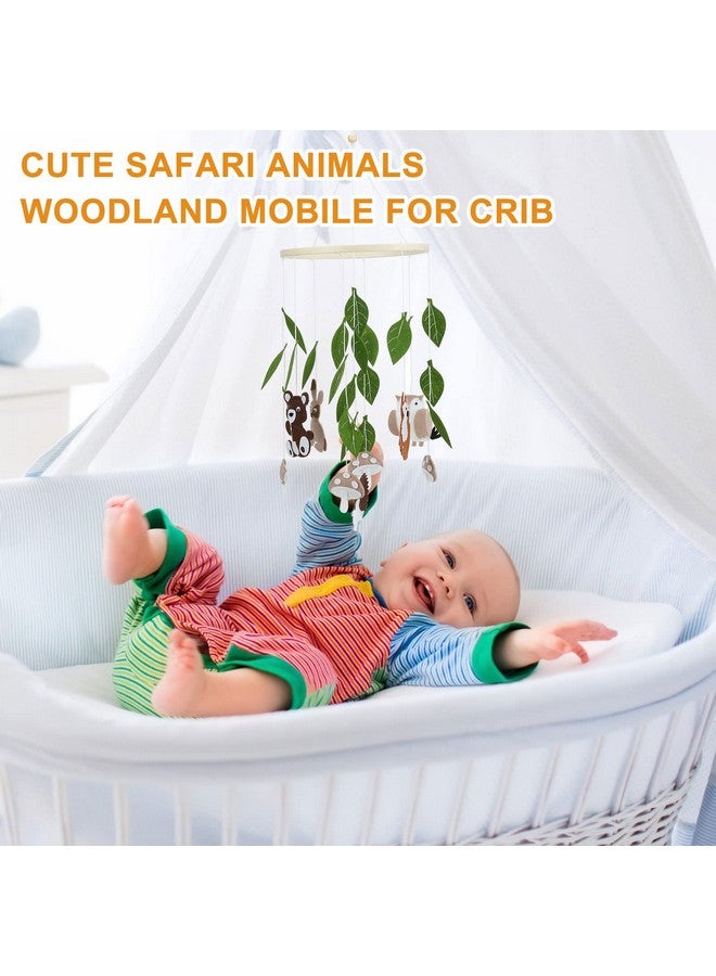 Tegeme Woodland Ocean Mobile For Crib Jungle Baby Nursery Mobiles Forest Safari Mobile For Crib Baby Mobiles Animals Woodland Nursery Decor For Baby Boys Toys Girls Room Decor (Land Animal) - Image 4