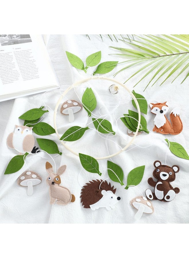 Tegeme Woodland Ocean Mobile For Crib Jungle Baby Nursery Mobiles Forest Safari Mobile For Crib Baby Mobiles Animals Woodland Nursery Decor For Baby Boys Toys Girls Room Decor (Land Animal) - Image 2