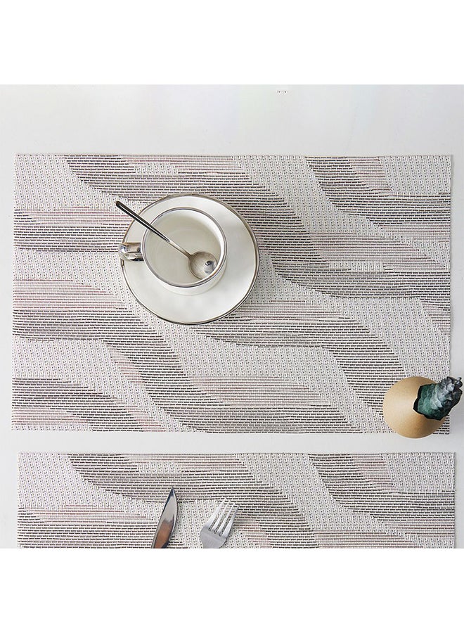 DANUBE HOME Danube Home Esther Textline Placemats 45x30cm White | 70%Pvc+30%Polyester Non Slip Decorative Table Top Protector Placements For Dining Room Kitchen  - Image 1