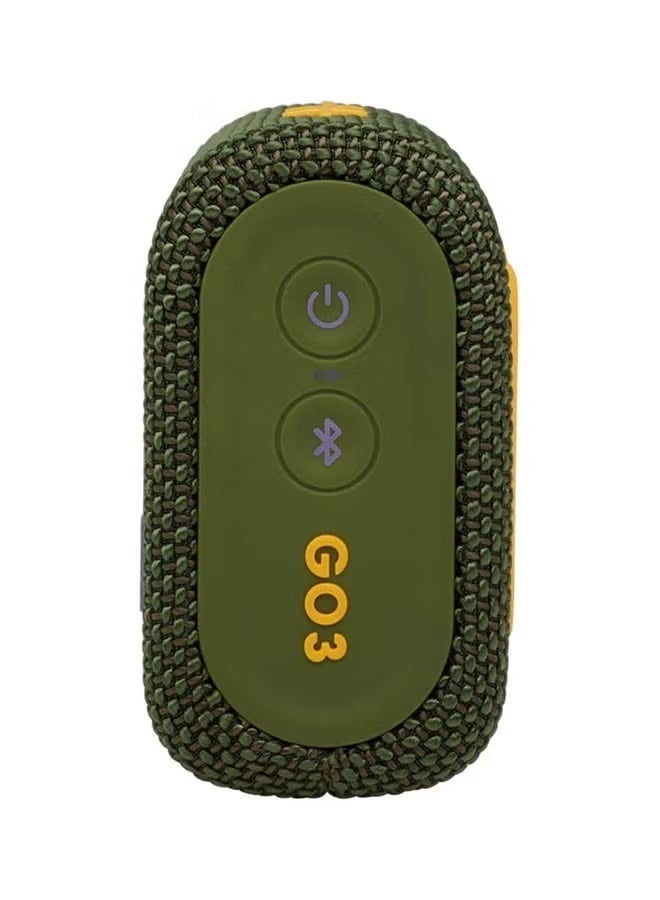 JBL GO 3 Portable Bluetooth Speaker Green - Image 4